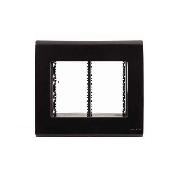 Placa/suporte 4x4 6 Postos Liz Grafite