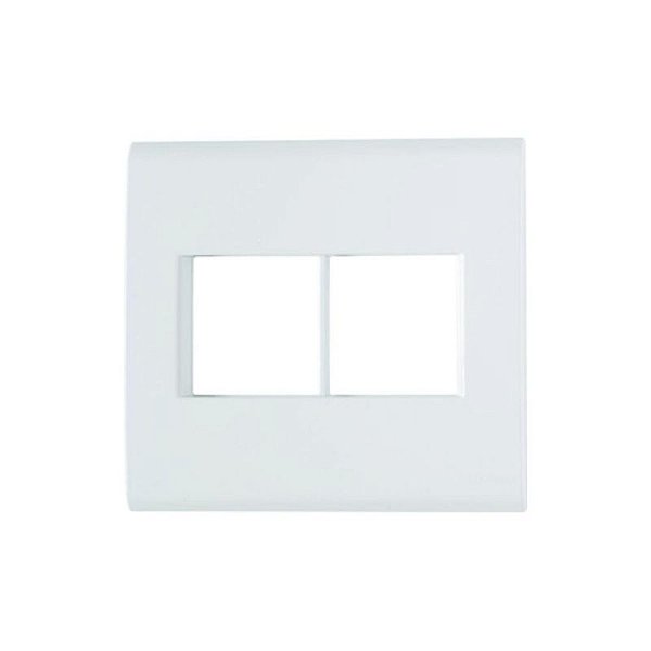 Placa/suporte 4x4 com 4 Postos Liz Branca