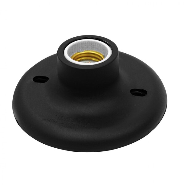 Plafon Simples Porcelana 1 Lampada Preto