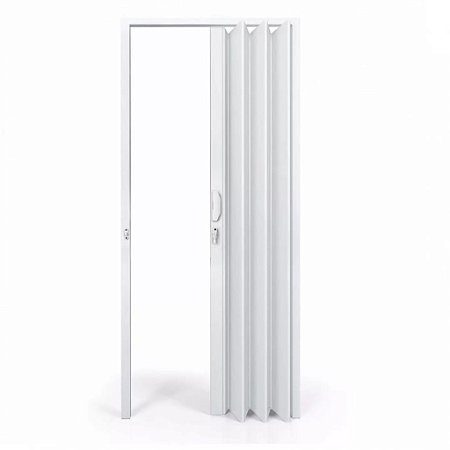 Porta Sanfonada Pvc 84cmx2,10 Branco Neve Plasflex