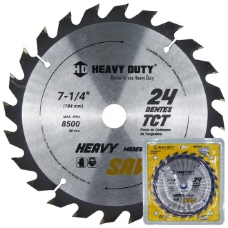 Serra Circular P/ Madeira 184mm 7.1/4 X 24d Heavy Duty