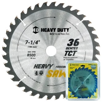 Serra Circular P/ Madeira 184mm 7.1/4 X 36d Heavy Duty