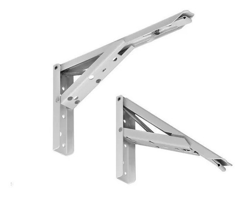 Suporte Dobravel 30cm 40kg Par Branco Fgvtn