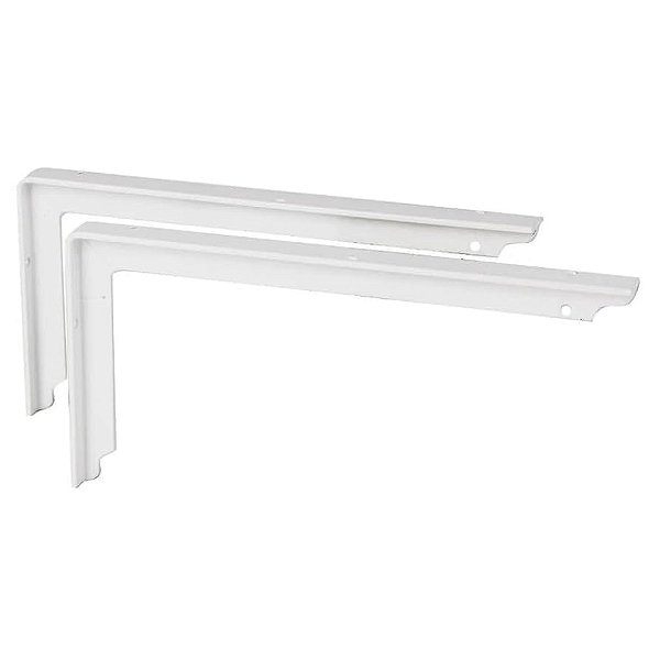 Suporte Prateleira Pia em L 40 Branco Par