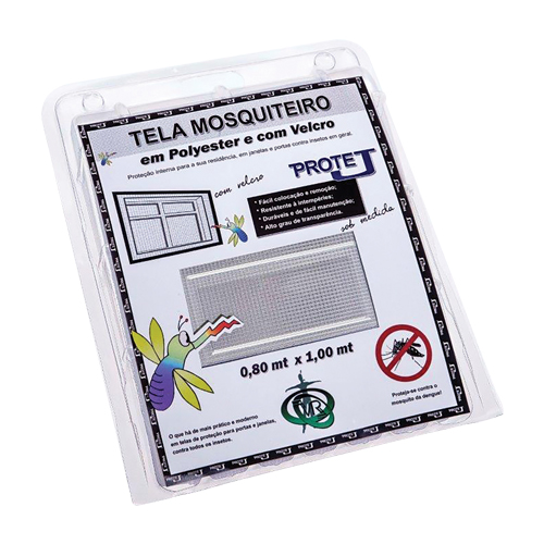 Tela Mosquiteiro Poliester  C/velcro 0,80x1,00 Branca