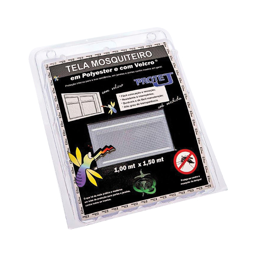 Tela Mosquiteiro Poliester  C/velcro 1,00x1,50 Branca