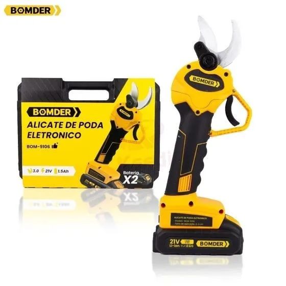 Tesoura de Poda 2 Baterias 21v e Kit Bom-9106