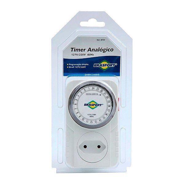 Timer Analogico Bivolt 8769 Brasfort