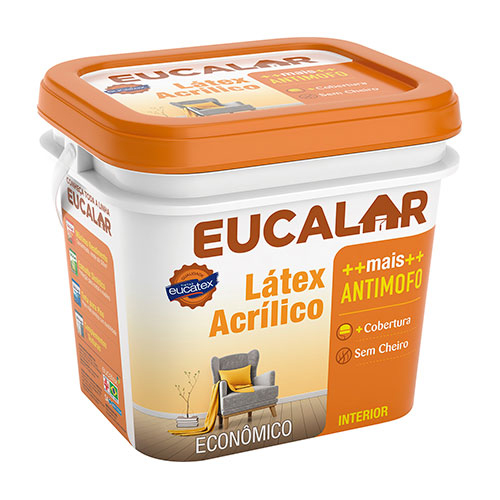 Tinta Latex Acrilico 3.6L Branco Eucalar