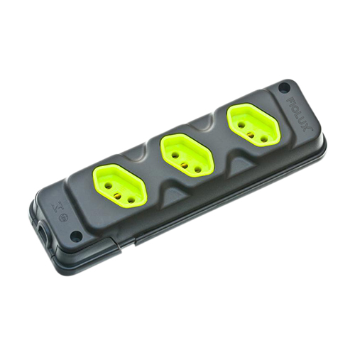 Tomada Barra B Tripla 2p+t 20a Preta