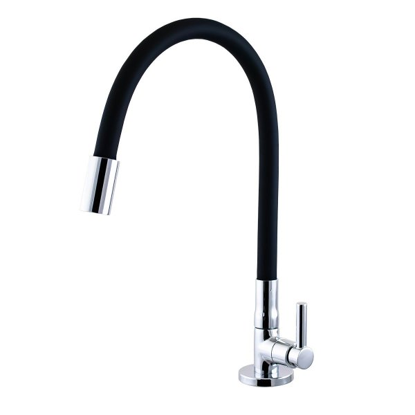 Torneira Cozinha Mesa B. Movel e Flex. 5/8" Black Vitacor 1/4v Alfa
