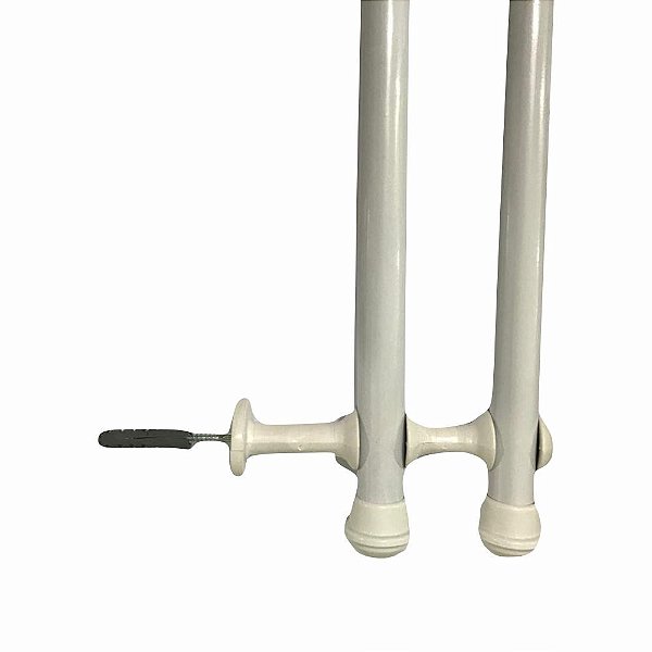 Varao Cortina Duplo 2m Branco C/ Suporte