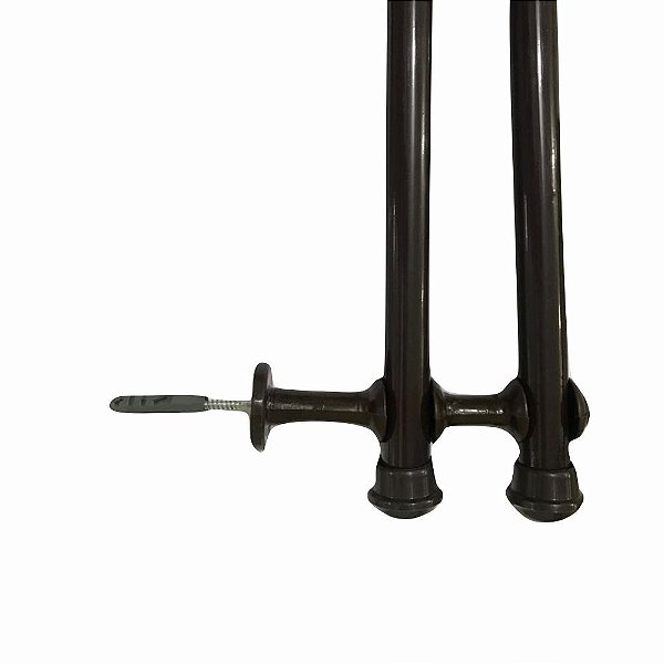 Varao Cortina Duplo 2m Imbuia C/ Suporte