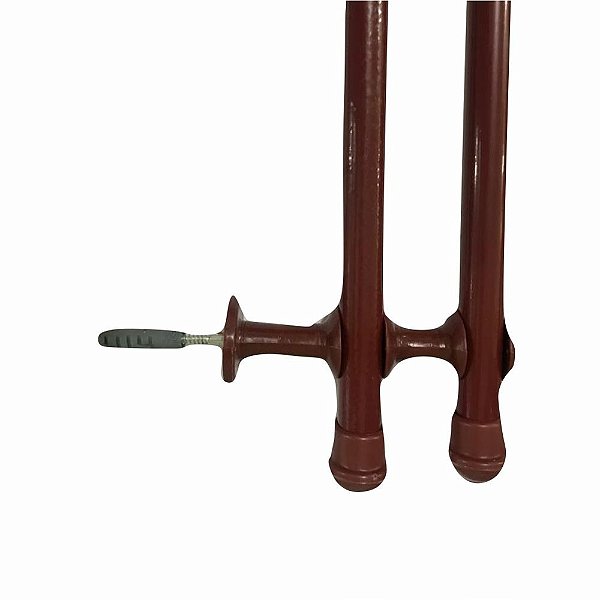 Varao Cortina Duplo 2m Mogno C/ Suporte