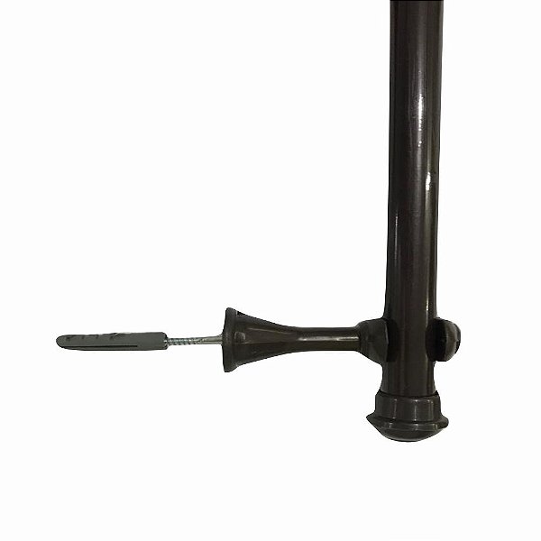 Varao Cortina Grosso 3m Imbuia C/ Suporte