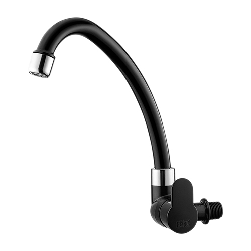 Torneira Parede Bica Movel Abs Tivoli Preta Cromada