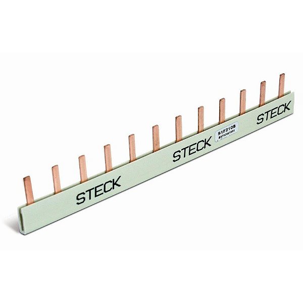 Barramento Pente DIN Monofásico 80 A 12 Polos 220/440 V 1x12 P Steck