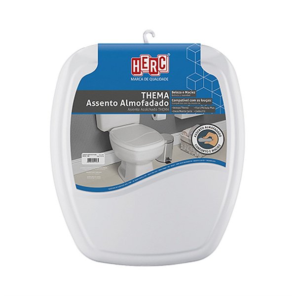 Assento Sanitario Almofadado Cl Ret 2396 Cinza Herc