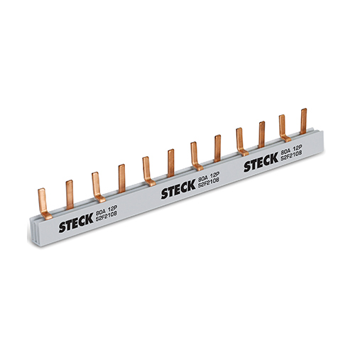 Barramento Pente DIN Bifásico 80 A 12 Polos 220/440 V 2x6 P Steck