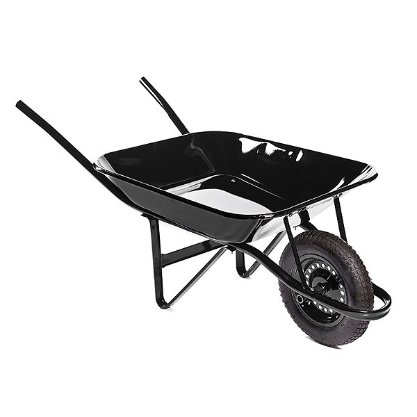 Carrinho de Mão para Pedreiro 60 L 728-E com Pneu com Câmara ? Preto ? Metalpama