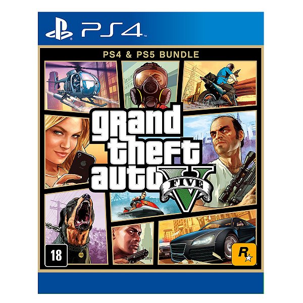 Jogo Grand Theft Auto V PS4 & PS5 GTA 5 - Mídia Digital