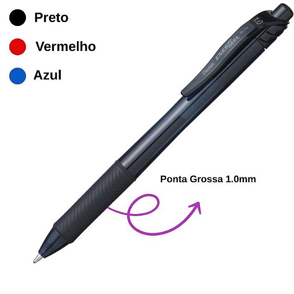 Caneta EnerGel 1.0mm - Pentel
