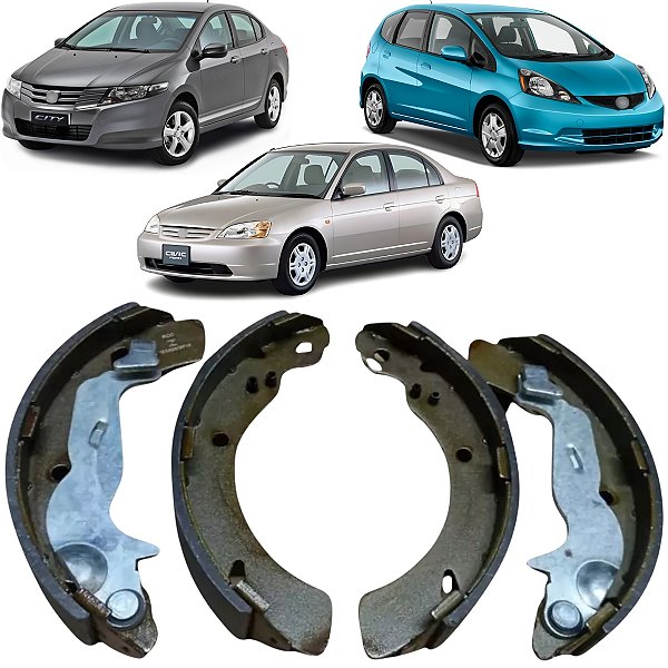 SAPATA DE FREIO CCOM HASTE CIVIC 1.7 2001 A 2006 NEW FIT CITY 2009 A 2014 SISTEMA SUMITOMO
