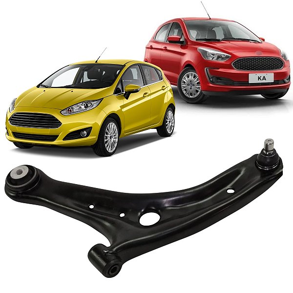 BANDEJA DE SUSPENSÃO DIANTEIRA ESQUERDA COMPLETA NEW FIESTA 2010 A 2019 NOVO KA 2014 A 2021