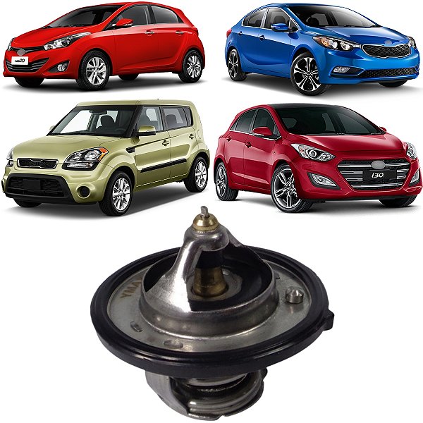 VALVULA TERMOSTATICA COM FLANGE HB20 1.0 12V 1.6 16V 2013 EM DIANTE I30 SOUL CERATO 1.6 16V