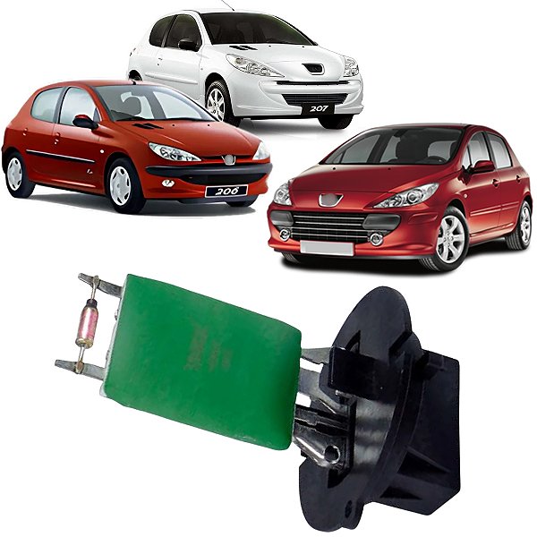 RESISTENCIA DO ELETROVENTILADOR INTERNA 206 2001 A 2009 207 2008 A 2014 307 2002 A 2012