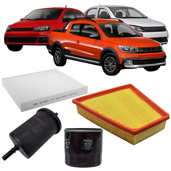 KIT REVISÃO FILTROS GOL SAVEIRO VOYAGE 1.6 8V 2016 2017 A 2022