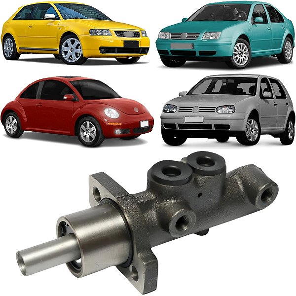 CILINDRO MESTRE DE FREIO DUPLO A3 1.6 1.8 BORA 2.0 GOLF 1.4 NEW BEETLE 2.0 8V