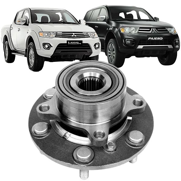CUBO DE RODA DIANTEIRO COM ROLAMENTO L200 TRITON 4X4 PAJERO DAKAR 2006 A 2016