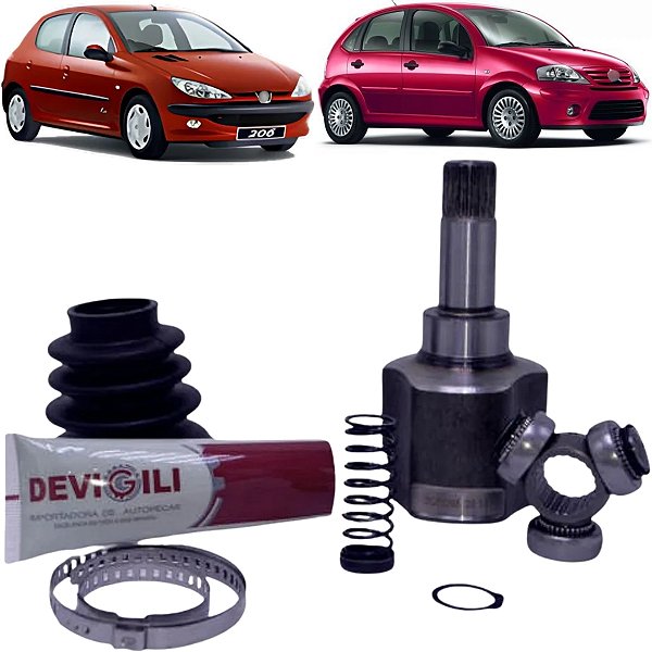 TULIPA COM TRIZETA ESQUERDO 206 MANUAL 1.0 2001 A 2006 206 1.4 1.6 8V 2001 A 2006 C3 1.4 2005 A 2012