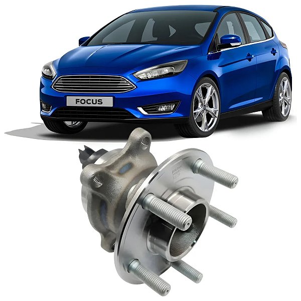 CUBO DE RODA TRASEIRO 5 FUROS FOCUS 1.6 2.0 16V 2014 A 2019 COM FREIO ABS