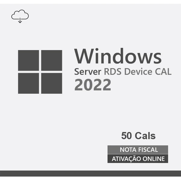 Cal de Acesso Remoto Windows Server 2022 – 50 dispositivos