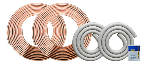 10 Metros Cano Cobre 1/4 + 5 Tubos Esponjosos (polipex) 1/4