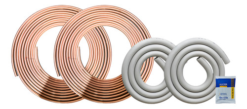 10 Metros Cano Cobre 1/4 +10 Mt Cano Cobre 3/8 + Esponjoo