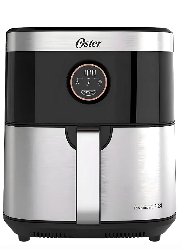 Fritadeira Sem Óleo 4,8 Litros Black Inox Ofrt660 Oster