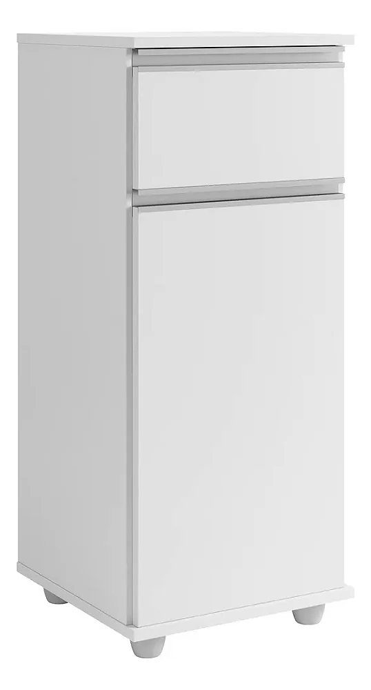 Armário Multiuso 1 Porta e 1 Gaveta Benetil - Branco