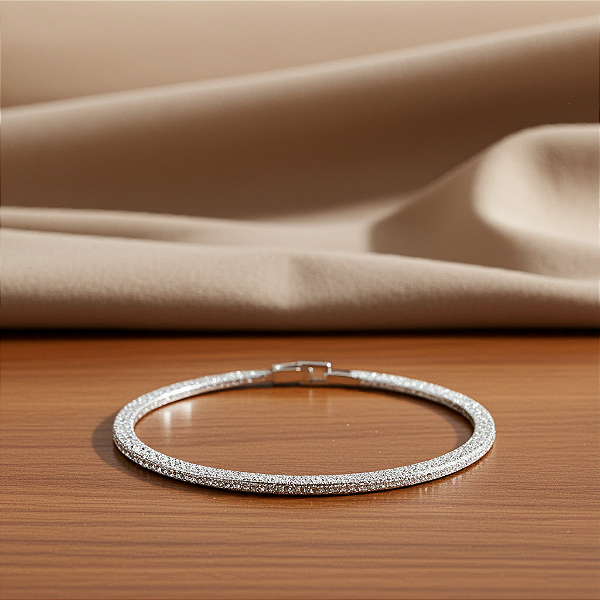 Pulseira Elegância Cristal – Banhado a Prata 925