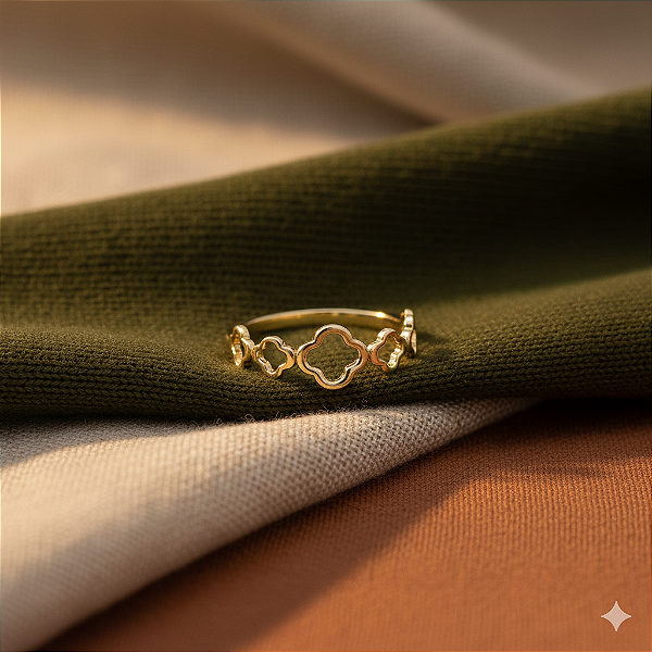 Anel Marquesa Dourado Banhado a Ouro 18K - TAM 18