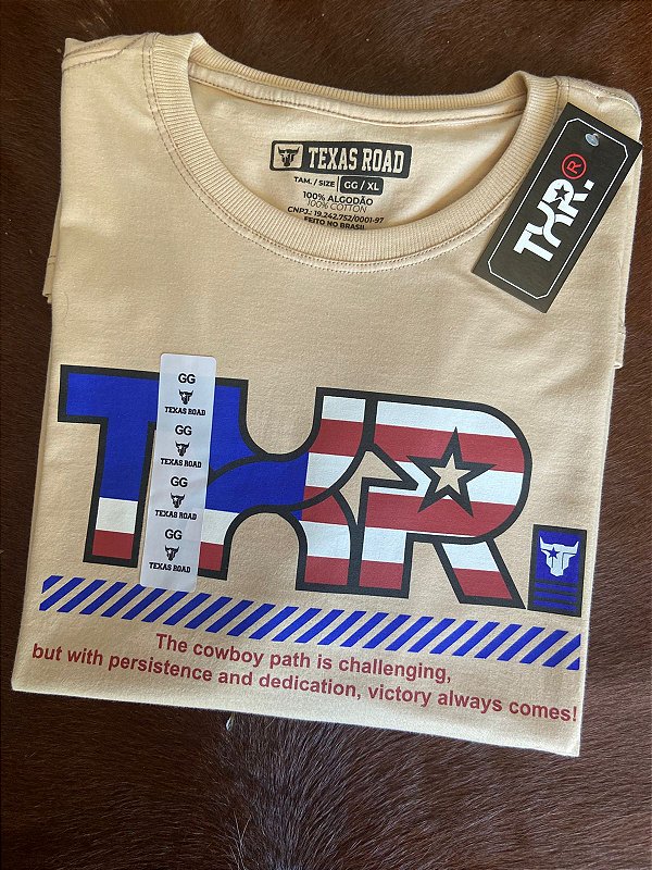 Camiseta Texas Road Bege