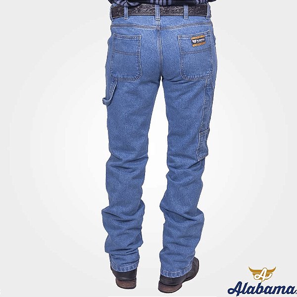 Calça Alabama Carpinteira 100% Algodão Delave
