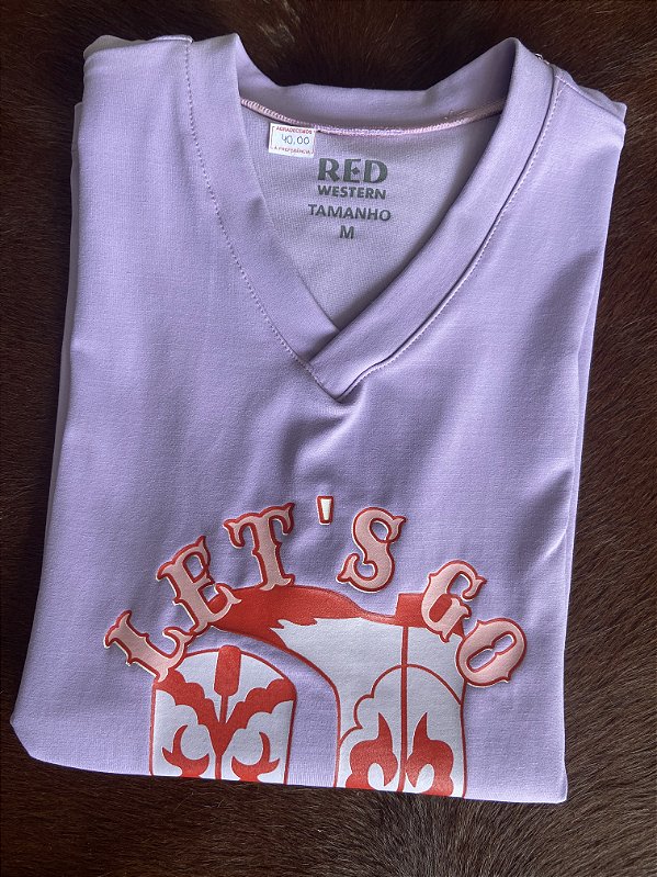 Camiseta Red Western Roxo/Rosa