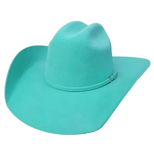Chapéu Sibu Company Western Jeito de Cowboy Feltro de Lã Turquesa