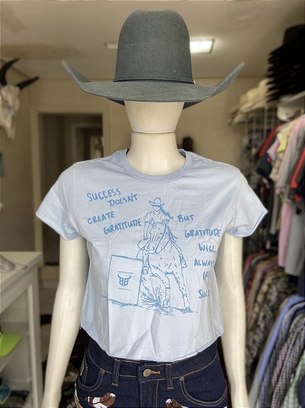 Cropped Bull Brand Azul bebê