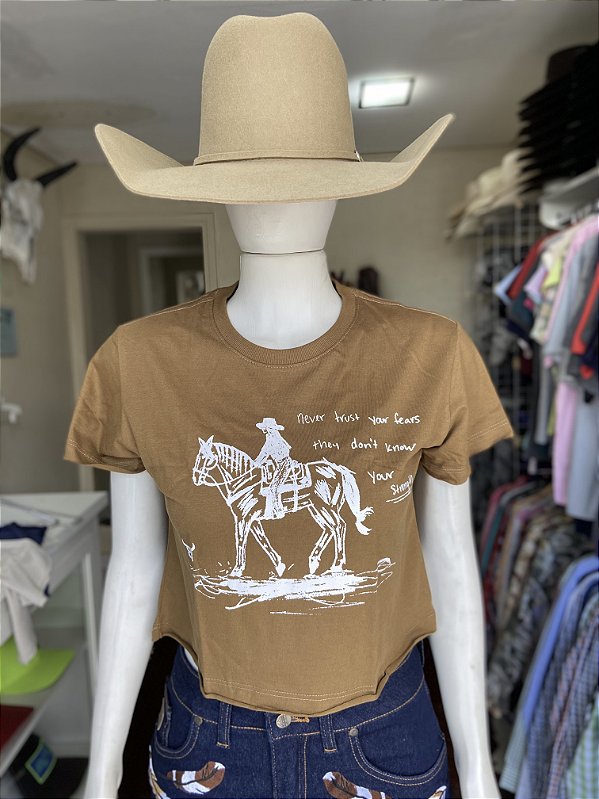 Cropped Bull Brand Marrom