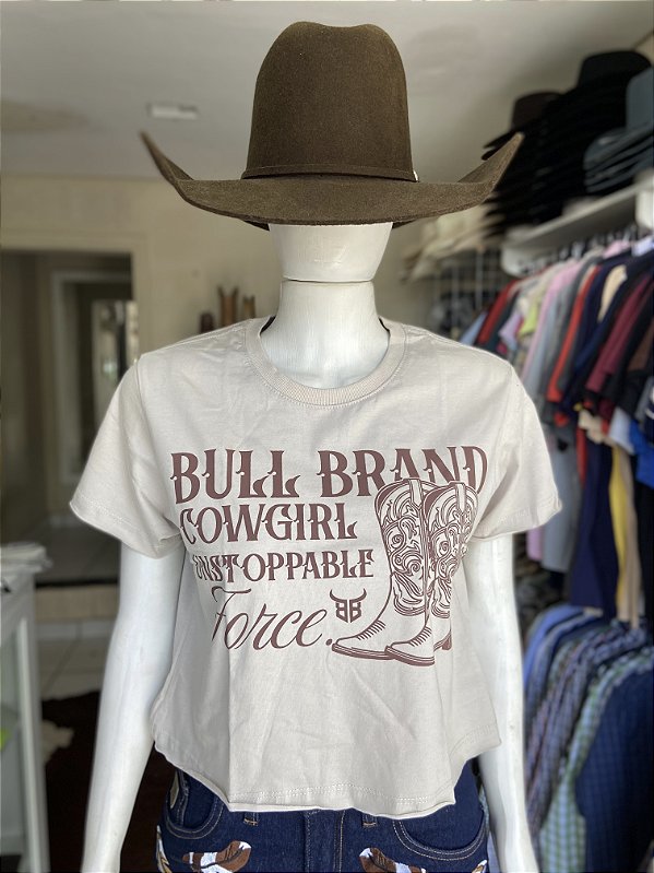 Cropped Bull Brand Bege