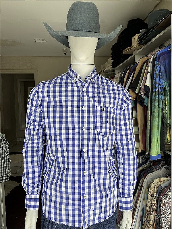 Camisa Bull Brand Manga Longa Xadrez